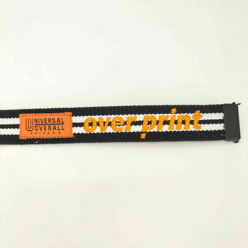 オーバープリント OVER PRINT 刺繍ロゴ コラボデザインベルト メンズ